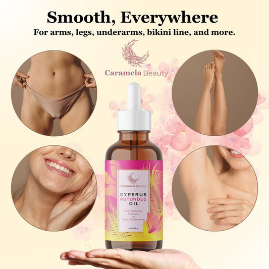 Hair Removal Oil with Natural Ingredients - Cyperus Rotundus Oil for Silky Skin